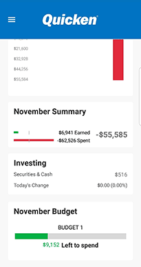 tap on Month Budget