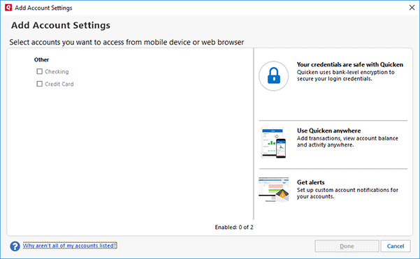 the Add Account Settings window