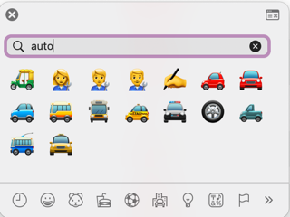 Emoji image search window