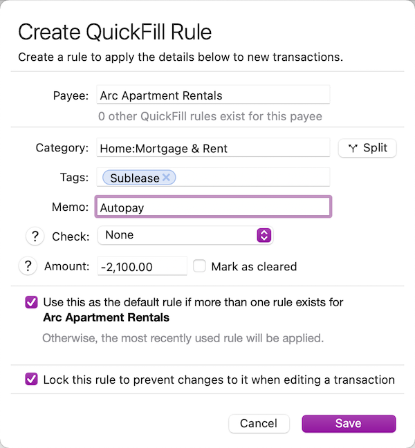 Create a QuickFill rule that lets you decide