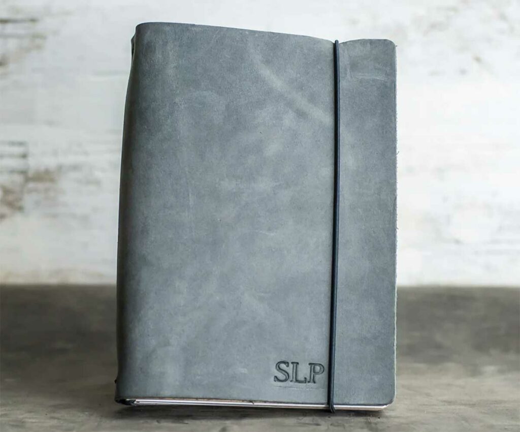 Customized leather refillable journal