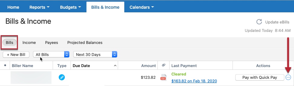 Quicken Bill Manager: Scheduling Future-Dated Payments In Mac