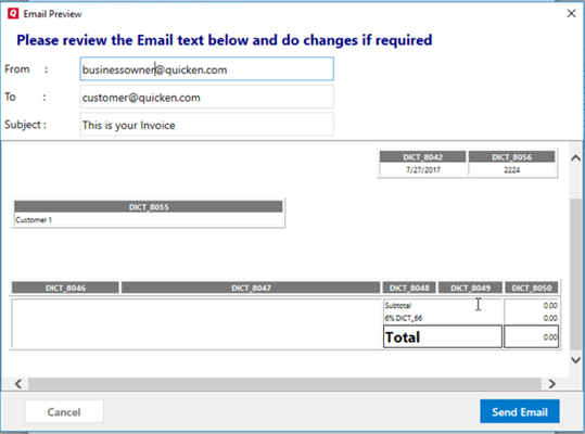 how to email an invoice to customers
