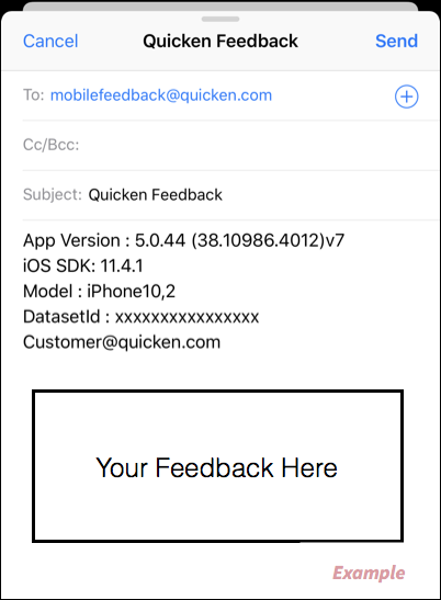 Settings in the Quicken Mobile App