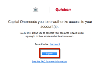 Message When Updating Accounts in Quicken for Mac: 351 Error