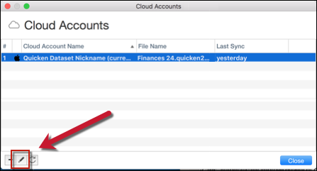 How to edit or delete your Cloud datasets in Quicken for Mac