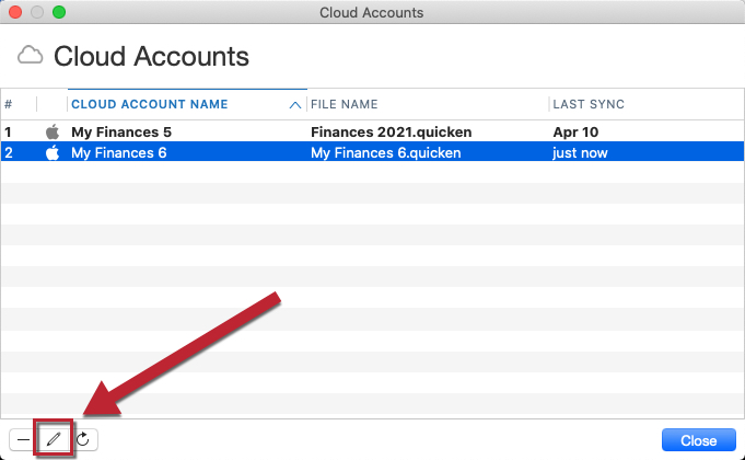 How to edit or delete your Cloud datasets in Quicken for Mac