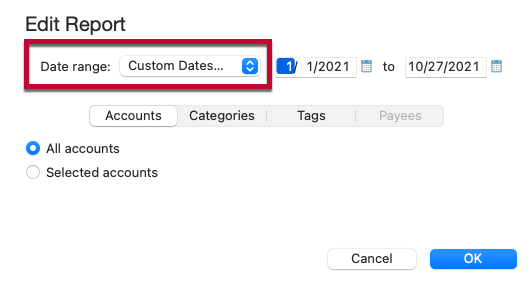 Creating and Exporting a Tax Schedule Report in Quicken for Mac