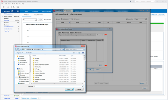 How to manage Business and Rental documents in Quicken