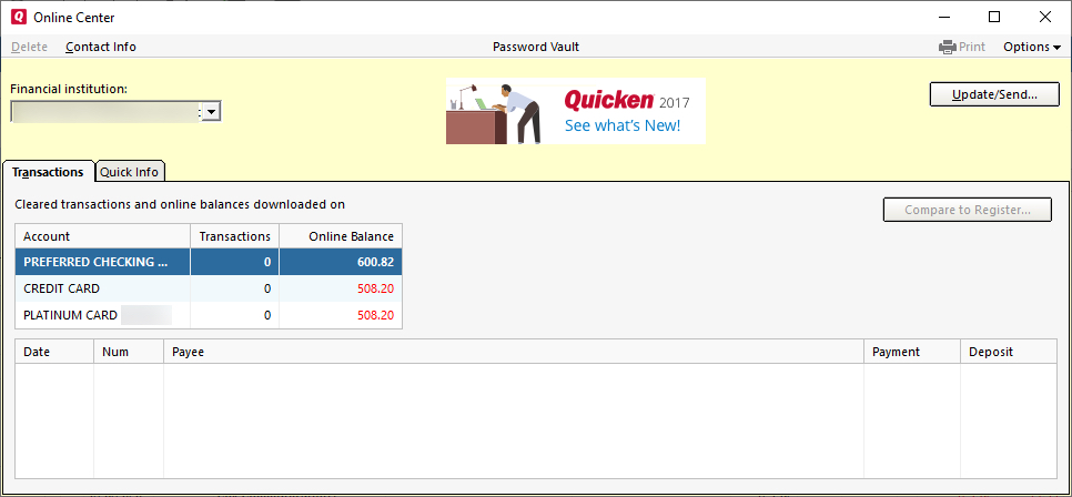 quicken bill pay