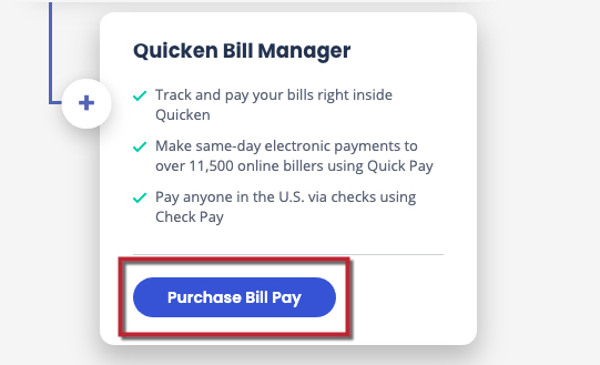 Quicken Bill Manager: How can I purchase additional Quick Pay or Check Pay payments?