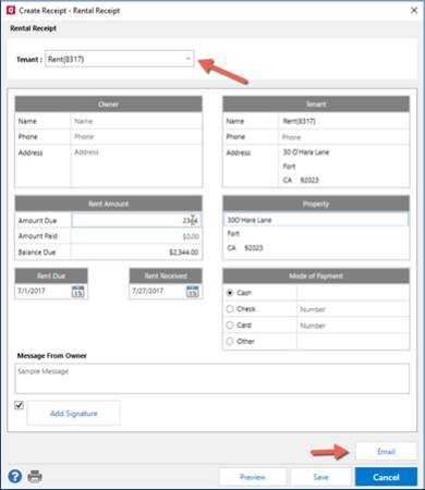 How to create rent receipts for tenants