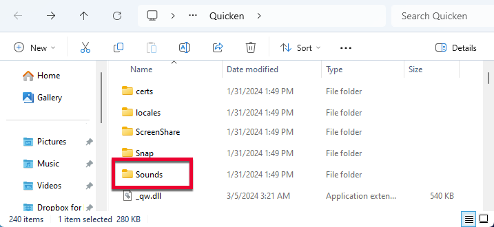 No Sound in Quicken for Windows