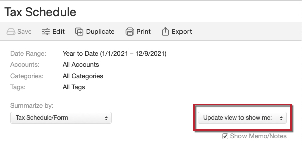 Creating and Exporting a Tax Schedule Report in Quicken for Mac