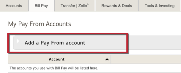 Quick Pay Error: Payment Account Declined; Validate your bank