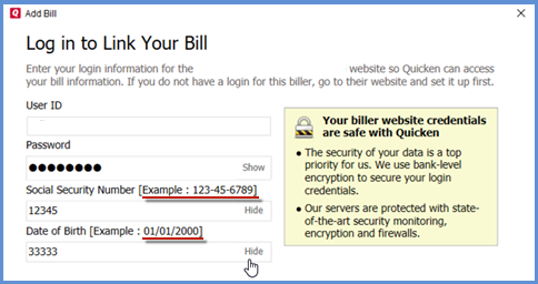 Online Bill Center Error: “Failed to Update the Biller(s) Information”