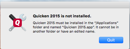 Updating Quicken Mac Purchased from Mac App Store