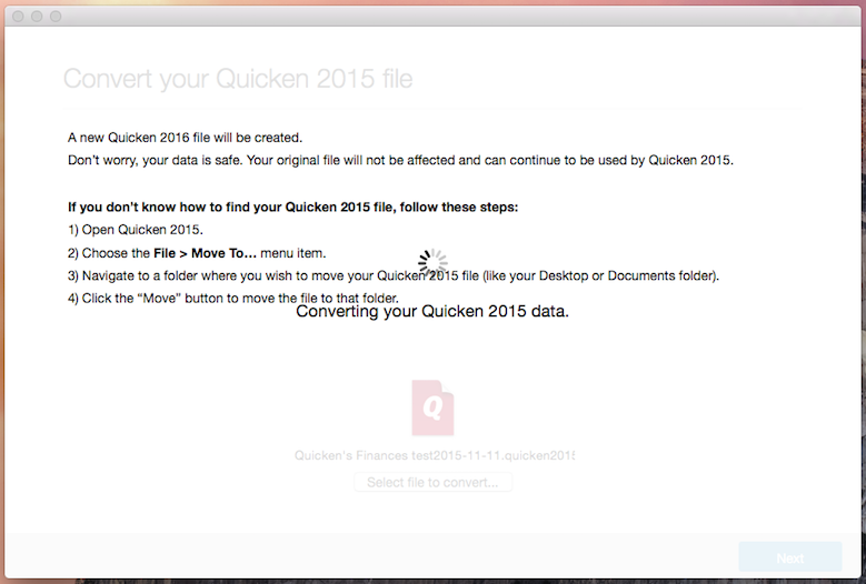 Converting Your Data (Quicken for Mac)