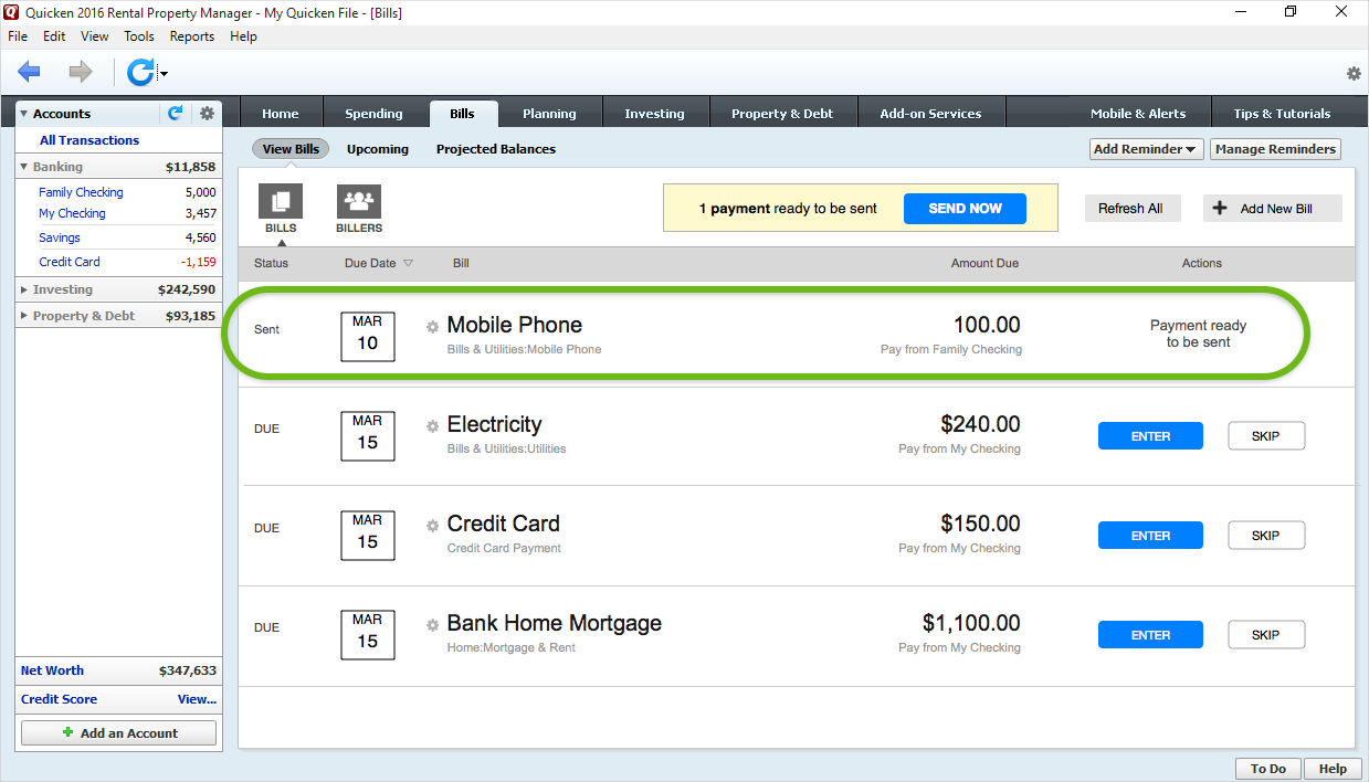 quicken home and rental property 2014